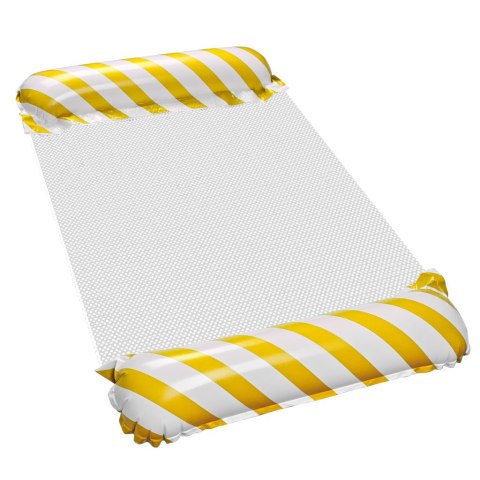 Materac dmuchany plażowy hamak wodny leżak fotel krzesło do pływania basenu żółty