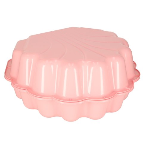 Piaskownica zamykana basen Muszelka Twins podwójna 2w1 160x87,5x19,5cm różowa