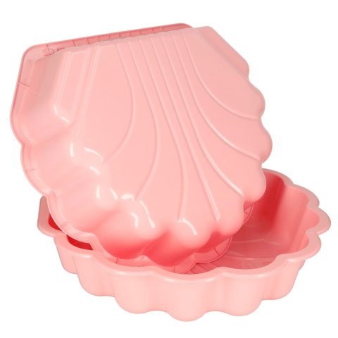 Piaskownica zamykana basen Muszelka Twins podwójna 2w1 160x87,5x19,5cm różowa
