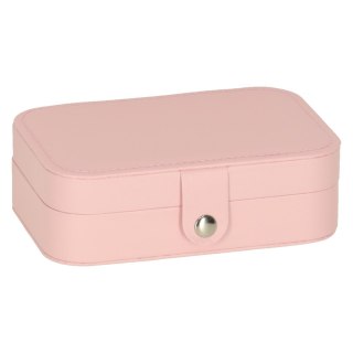 Szkatułka pudełko na biżuterię organizer różowy