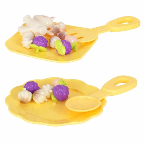 Tort urodzinowy piętrowy do krojenia na rzepy muzyka światła kuchnia 16 elementów różowy