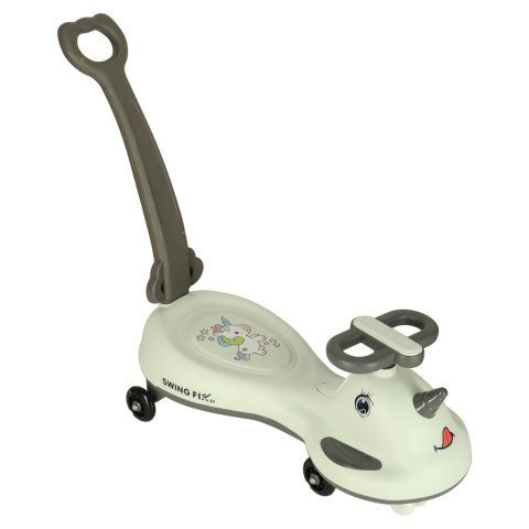 Jeździk grawitacyjny LED Swing FIX S1 skuter z rączką szary max 65kg