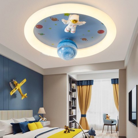 Lampa LED sufitowa plafon do pokoju dziecięcego ściemniana + pilot astronauta