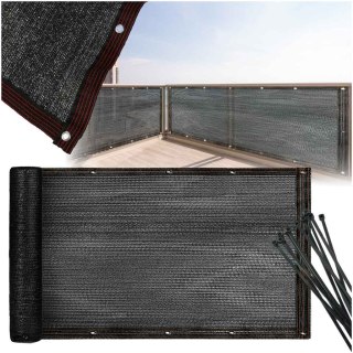 Osłona balkonowa LUARO mata maskująca siatka cieniująca na balkon taras 150g/m2 105x500cm UV