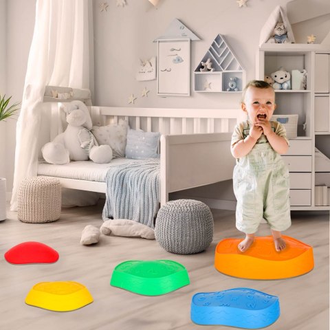 Ścieżka sensoryczna kamienie rzeczne do treningu równowagi podłoga to lawa gra 5szt