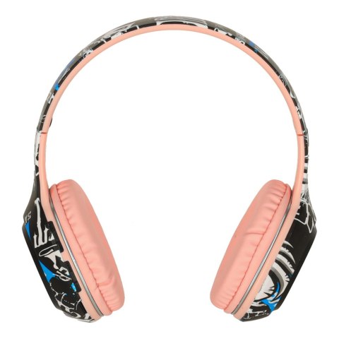 Słuchawki bezprzewodowe nauszne Bluetooth RGB Gaming Sport 200mAh różowe