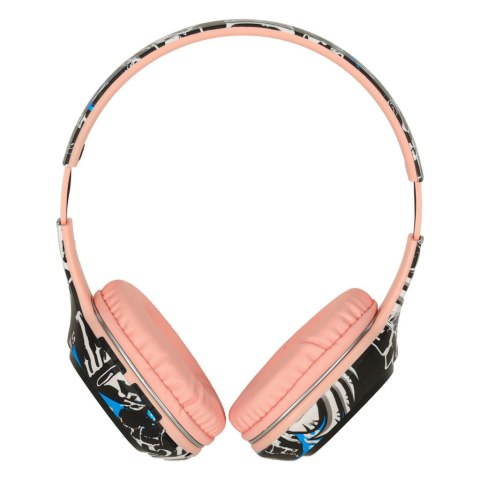 Słuchawki bezprzewodowe nauszne Bluetooth RGB Gaming Sport 200mAh różowe