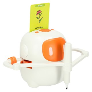 Zabawka interaktywna edukacyjna robot nauka rysowania fiszki mazaki pomarańczowy