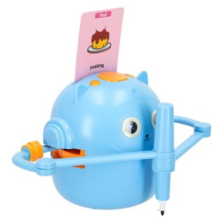 Zabawka interaktywna robot nauka rysowania fiszki kolorowe mazaki niebieski