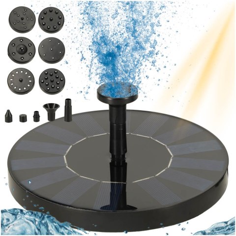 Fontanna solarna LUARO do oczka wodnego stawu do ogrodu pompa pływająca ogrodowa 16cm