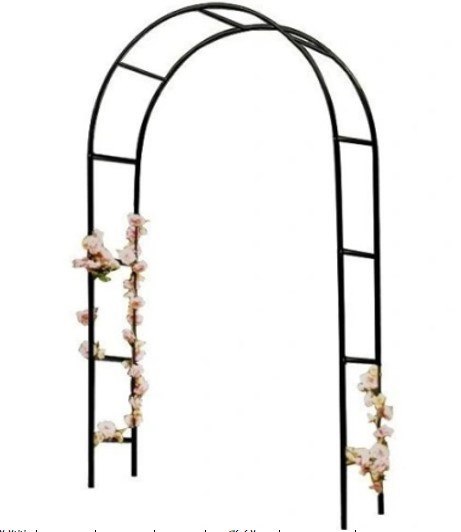 Pergola ogrodowa LUARO łuk uchwyt na róże kwiaty bluszcz pnącza metalowa 240 x 140 cm