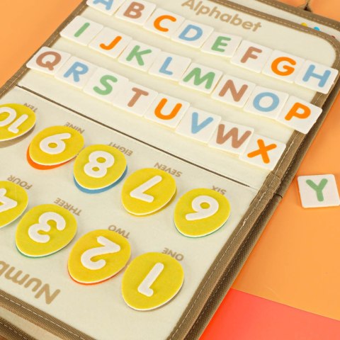 Tablica manipulacyjna sensoryczna montessori walizka dinozaury