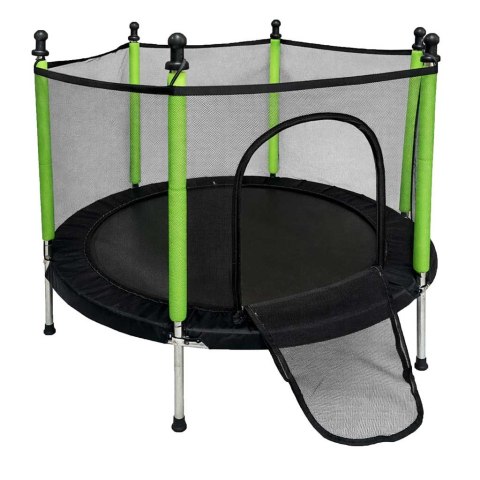 Trampolina do domu ogrodu dla dzieci siatka piłki 140cm 55inch zielona