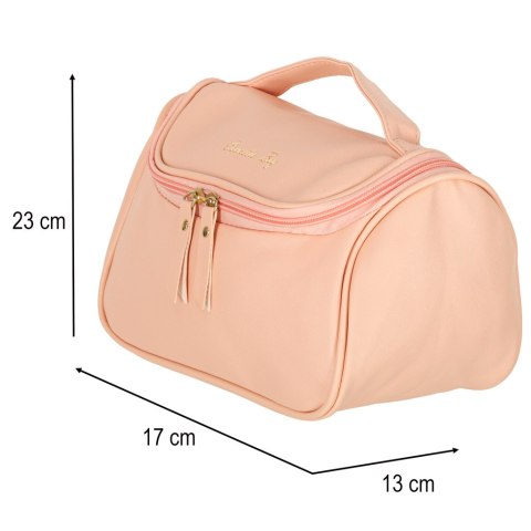 Kosmetyczka kuferek organizer podróżna damska męska pojemna na wakacje różowa