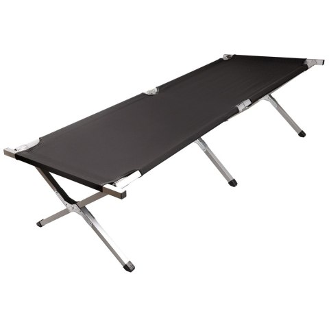 Łóżko polowe LUARO składane turystyczne kanadyjka XXL czarne 150kg