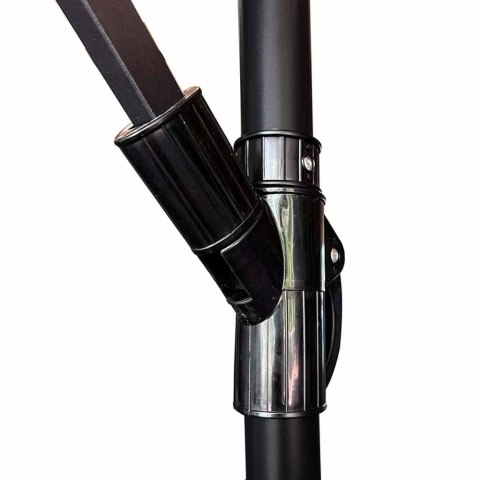 Parasol ogrodowy LUARO duży składany z wysięgnikiem 290cm czarny