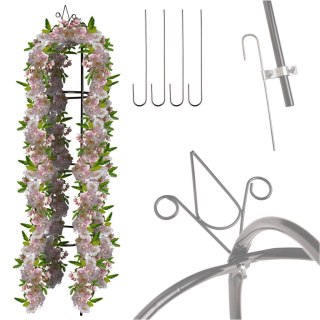 Pergola ogrodowa LUARO kolumnowa słup kolumna dzwon stojak na róże kwiaty pnące metalowa 195 cm