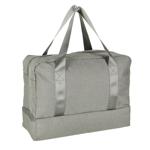 Torba podróżna bagaż podręczny do samolotu podróżna turystyczna pojemna uchwyt kieszenie 39x18x30 szara