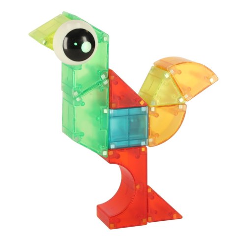 Klocki magnetyczne konstrukcyjne świecące elementy figury 3D 32el.