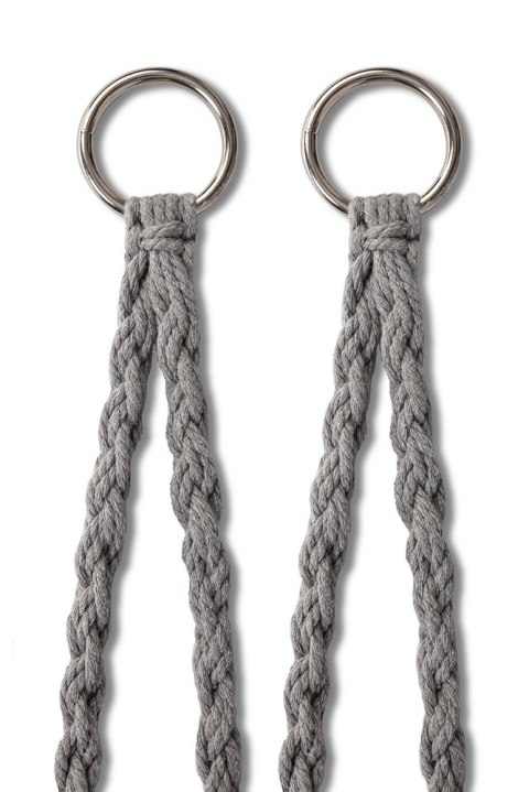 Huśtawka ogrodowa LUARO bocianie gniazdo z poduszką XXL szare 80cm 150kg