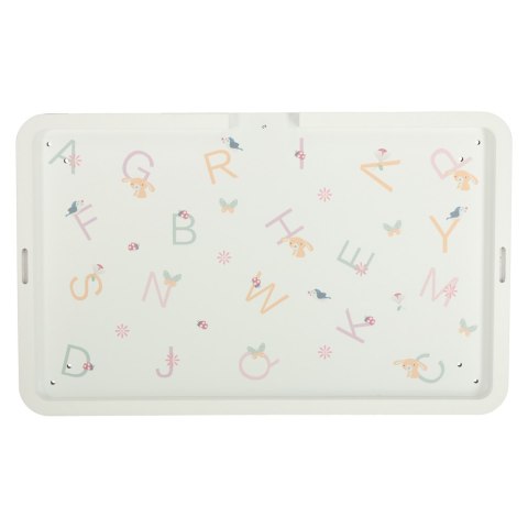 Tablica manipulacyjna LULILO LUDO stolik drewniany sensoryczny 2w1 różowy