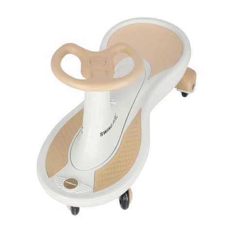 Jeździk grawitacyjny LED Swing Fix S4 świecące koła z muzyką grający 76cm złoto-biały max 100kg