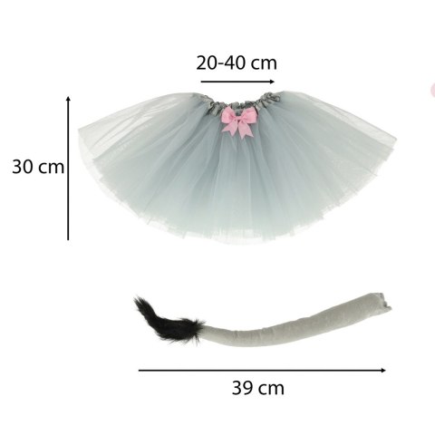 Kostium strój karnawałowy przebranie osiołek spódniczka opaska 6 elementów