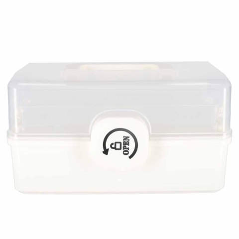 Organizer na leki pojemnik pudełko kasetka apteczka duży XL na zamek skrzynka 29x19x15,5 cm